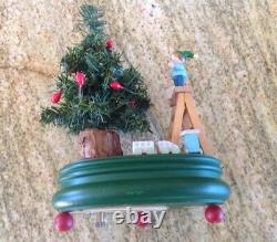 SteinbachGerman REUGE CHRISTMAS Music Box Rotating Tree O Tannenbaum Toy Train