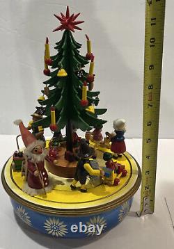 Steinbach Musical Wood Christmas Tree Silent Night Reuge Germany Working READ