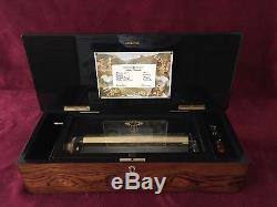 Stunning Reuge Sainte Croix Music Box 144 notes-4 songs- Chopin, Beethoven, more