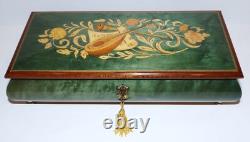 Stunning Ruege Italy Rectangle Green Wood Music Boxthat's What Friends Are For