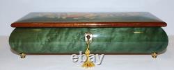 Stunning Ruege Italy Rectangle Green Wood Music Boxthat's What Friends Are For