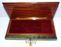 Stunning Ruege Italy Rectangle Green Wood Music Boxthat's What Friends Are For