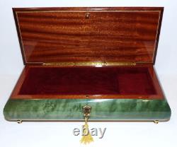 Stunning Ruege Italy Rectangle Green Wood Music Boxthat's What Friends Are For