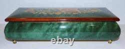 Stunning Ruege Italy Rectangle Green Wood Music Boxthat's What Friends Are For