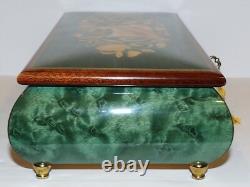 Stunning Ruege Italy Rectangle Green Wood Music Boxthat's What Friends Are For