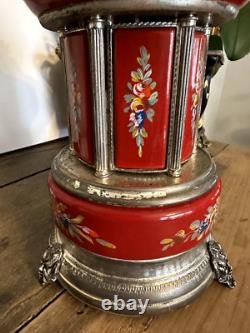 Stunning Vintage REUGE Italy Red Music Carousel Cigarette Or Lipstick