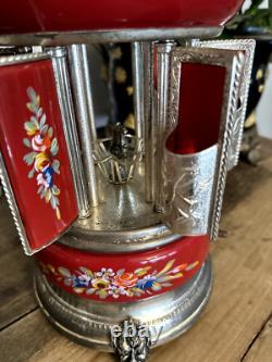 Stunning Vintage REUGE Italy Red Music Carousel Cigarette Or Lipstick