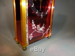 Swiss Jaeger Lecoultre Musical Alarm Clock Reuge Music Box 3d Singing Bird Front