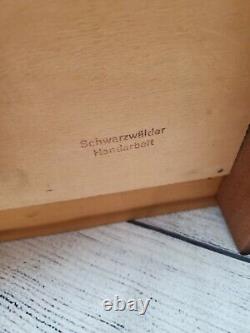 Swiss Reuge 3D Carved Wooden Wall Hung Music Box Mill In The Black Forest Vtg