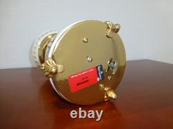 Swiss Reuge Dancing Ballerina Music Box Carousel Holder Gold Leaf/Porcelain Case