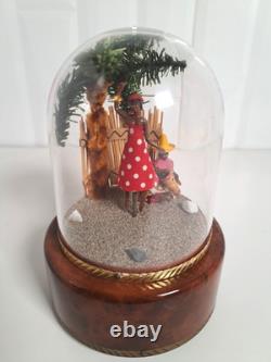 Swiss Reuge Dome Music Box with Dancer in Calypso Scene Tune Matilda Matilda