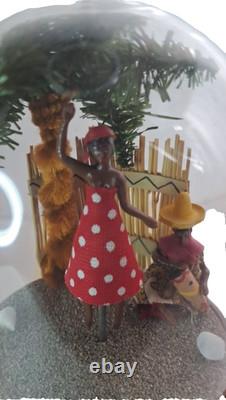 Swiss Reuge Dome Music Box with Dancer in Calypso Scene Tune Matilda Matilda