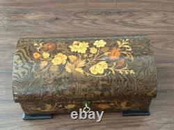 Swiss Reuge Inlaid Wood Jewelry Music Box Love Is A Many Splendored Things