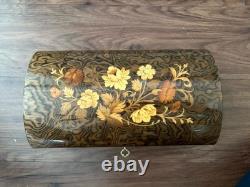 Swiss Reuge Inlaid Wood Jewelry Music Box Love Is A Many Splendored Things