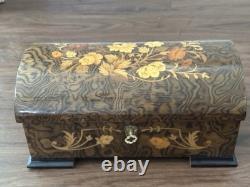 Swiss Reuge Inlaid Wood Jewelry Music Box Love Is A Many Splendored Things
