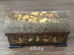 Swiss Reuge Inlaid Wood Jewelry Music Box Love Is A Many Splendored Things