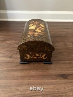 Swiss Reuge Inlaid Wood Jewelry Music Box Love Is A Many Splendored Things