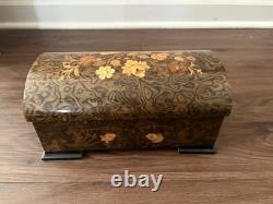 Swiss Reuge Inlaid Wood Jewelry Music Box Love Is A Many Splendored Things