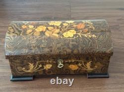 Swiss Reuge Inlaid Wood Jewelry Music Box Love Is A Many Splendored Things