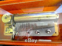 Swiss Reuge Music Box Plays 4 Songs With 52 Keys Silent Night Adeste Fideles