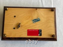Swiss Reuge Music Jewelry Box Italian Wood & Brass Beautiful Burl -No Key