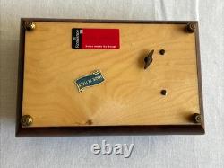 Swiss Reuge Music Jewelry Box Italian Wood & Brass Beautiful Burl -No Key
