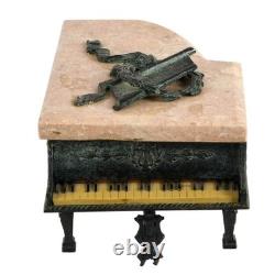 Swiss Thorens Reuge Bronze and Marble Grand Piano Music Box