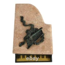 Swiss Thorens Reuge Bronze and Marble Grand Piano Music Box