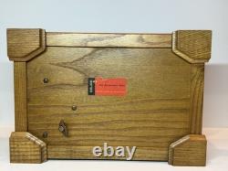 Swiss Vintage Reuge Music Box & Carved Jewelry Chest Anniversary Waltz #32792