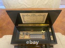 Switzerland Reuge Inlaid Case 72 Note 5 Cylinder 15 Songs Music Box 1989 Beauty Switzerland Reuge Inlaid Case 72 Note 5 Cylinder 15 Songs Music Box 1989 Beauty