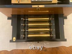 Switzerland Reuge Inlaid Case 72 Note 5 Cylinder 15 Songs Music Box 1989 Beauty