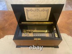 Switzerland Reuge Inlaid Case 72 Note 5 Cylinder 15 Songs Music Box 1989 Beauty
