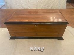 Switzerland Reuge Inlaid Case 72 Note 5 Cylinder 15 Songs Music Box 1989 Beauty
