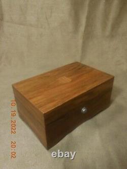 THORENS (PRE-REUGE) 2 TUNE 36 NOTE MUSIC BOX With SWISS SHIELD INLAY (SEE VIDEO)