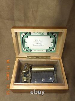 THORENS (PRE-REUGE) 3 TUNE 36 NOTE MUSIC BOX With SWISS SHIELD INLAY (SEE VIDEO)