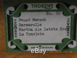 THORENS (PRE-REUGE) WALNUT withROSEWOOD TRIM & SWISS SHIELD INLAY 4/50 MUSIC BOX