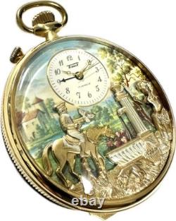 TISSOT Reuge Mechanical Music Box Pocket Watch Antique Accessories with Box Key