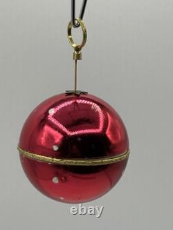 TWO REUGE SAINTE CROIX Pull Cord Ornaments Silent Night Swiss Rare VTG READ