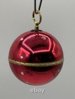 TWO REUGE SAINTE CROIX Pull Cord Ornaments Silent Night Swiss Rare VTG READ