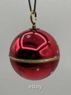 TWO REUGE SAINTE CROIX Pull Cord Ornaments Silent Night Swiss Rare VTG READ