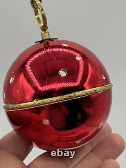 TWO REUGE SAINTE CROIX Pull Cord Ornaments Silent Night Swiss Rare VTG READ