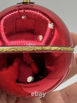 TWO REUGE SAINTE CROIX Pull Cord Ornaments Silent Night Swiss Rare VTG READ