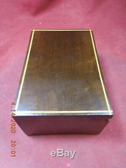 Thorens (pre-reuge) Walnut Music Box With 2 Tune 50 Note Movement (see Video)