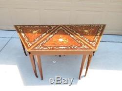 Three Lovely Hollywood Regency Reuge Stacking Tables with Music Boxes