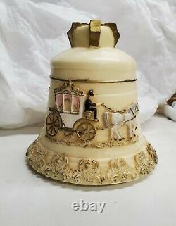Unique Vintage Wax Music Box withHorse drawn Carriage & Reuge Movement
