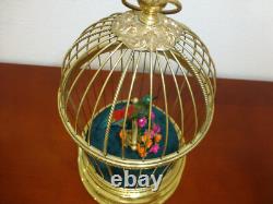 VINTAGE FRENCH BONTEMS SINGING BIRD CAGE BIRD MECHANICAL AUTOMATON (Watch Video)