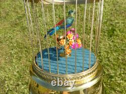VINTAGE FRENCH BONTEMS SINGING BIRD CAGE BIRD MECHANICAL AUTOMATON (Watch Video)