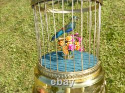 VINTAGE FRENCH BONTEMS SINGING BIRD CAGE BIRD MECHANICAL AUTOMATON (Watch Video)