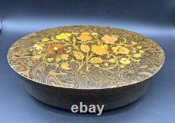 VINTAGE Large Italy Inlaid Jewelry Box Reuge Swiss Movement Plays La Polonaise