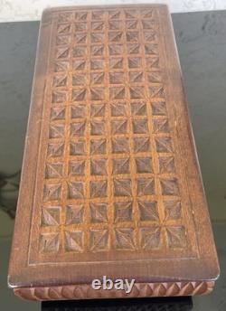 VINTAGE MCM Geometric Marquetry REUGE MUSIC BOX 72/3 Saint Croix RARE Works